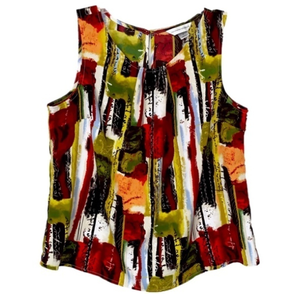 CHRISTOPHER & BANKS Sleeveless Top Blouse Loose Fit Multicolor Women's Size M